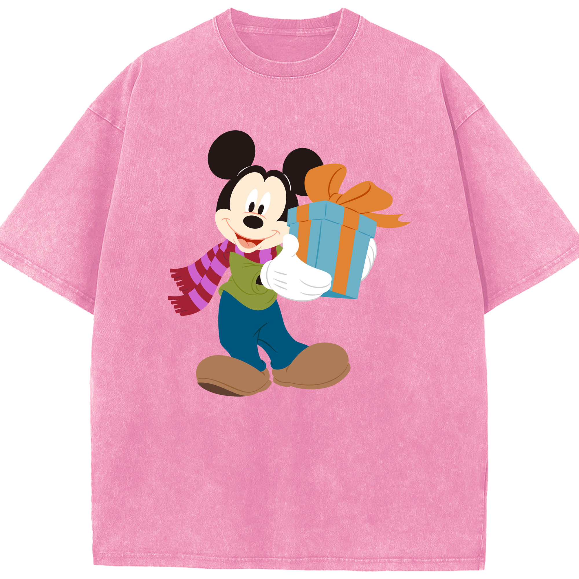 （画像用） ミッキーマウス Mickey Mouse 綿100% ヴィンテージ風 半袖Tシャツ（フロントプリント）